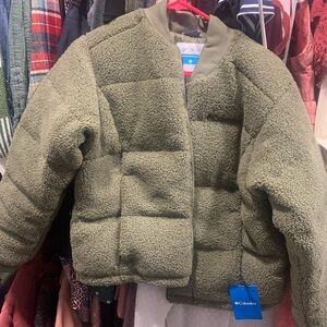 Columbia Olive Sherpa Puffer Jacket